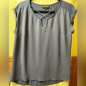 Fortune + Ivy mixed material top